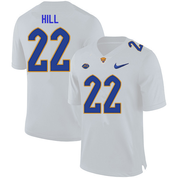 Men #22 Brandon Hill Pitt Panthers College Football Jerseys Sale-White